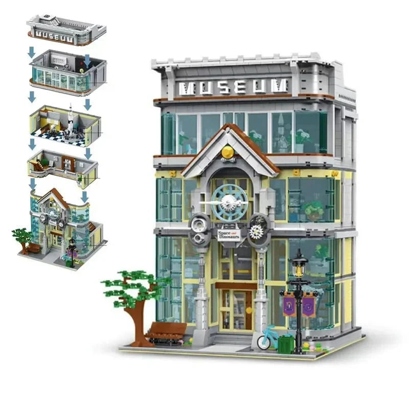 MORK MOC Building Block Set: Street Experts MOC City Science Museum Building