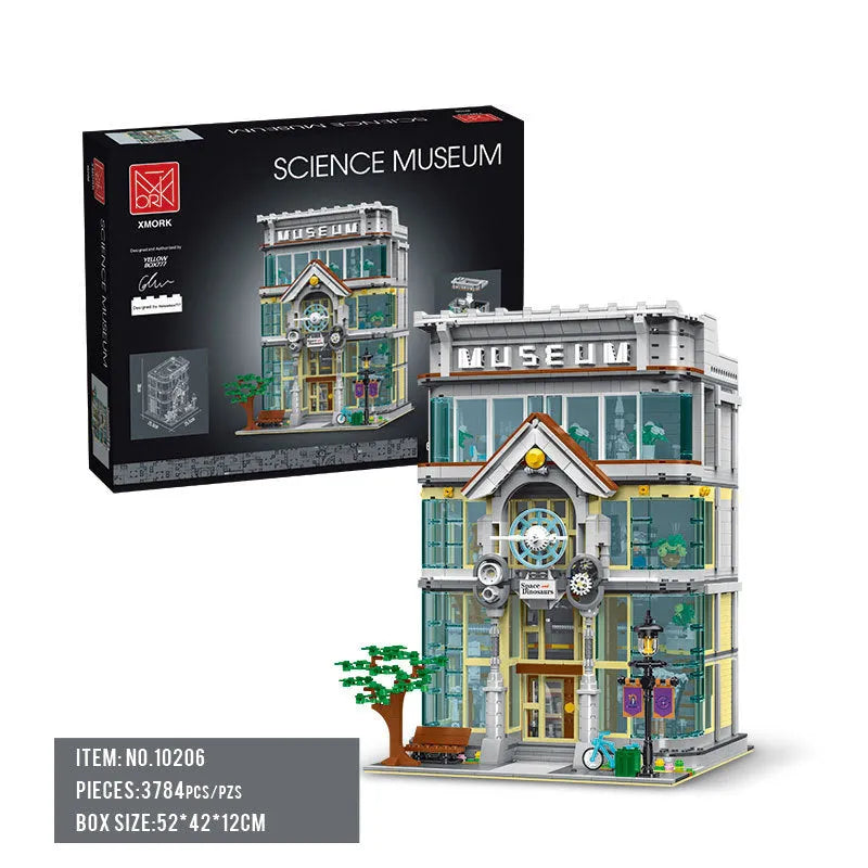 MORK MOC Building Block Set: Street Experts MOC City Science Museum Building