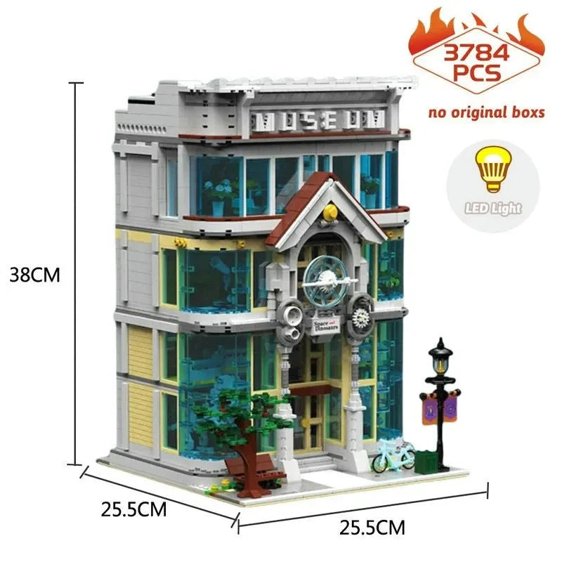 MORK MOC Building Block Set: Street Experts MOC Science Museum, Model 10206