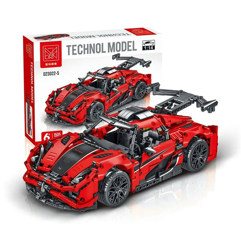 MORK MOC Motorized Building Block Set: Koenigsegg One Racing Car, Model 023022-5