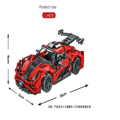 MORK MOC Motorized Building Block Set: Koenigsegg One Racing Car, Model 023022-5