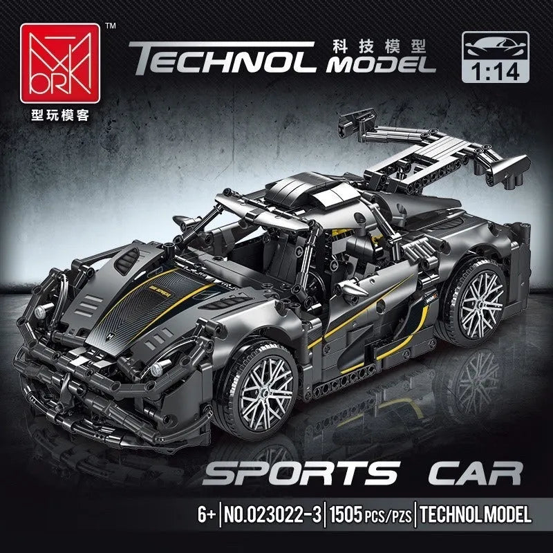 MORK MOC Motorized Building Block Set: Koenigsegg One Racing Car, Model 023022-3