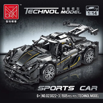 MORK MOC Motorized Building Block Set: Koenigsegg One Racing Car, Model 023022-3