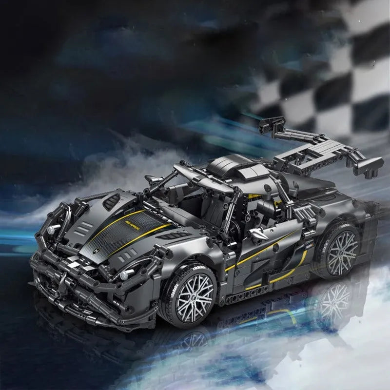 MORK MOC Motorized Building Block Set: Koenigsegg One Racing Car, Model 023022-3