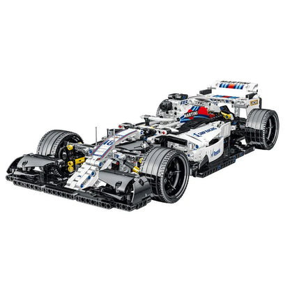 MORK MOC Motorized Building Block Set: White Alternate F1 Racing Car 023004
