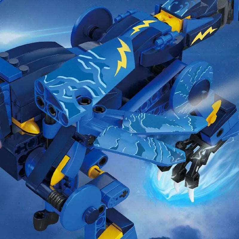 Mould King Motorized Building Block Set: APP RC Creative Sky Storm Dragon STEM Robot 13147, Model K13147