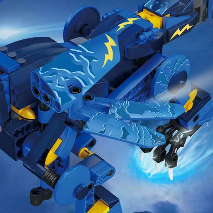 Mould King Motorized Building Block Set: APP RC Creative Sky Storm Dragon STEM Robot 13147, Model K13147