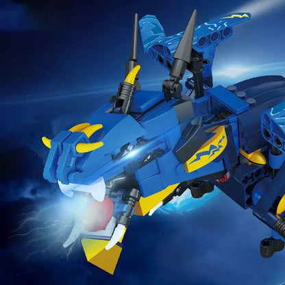 Mould King Motorized Building Block Set: APP RC Creative Sky Storm Dragon STEM Robot 13147, Model K13147