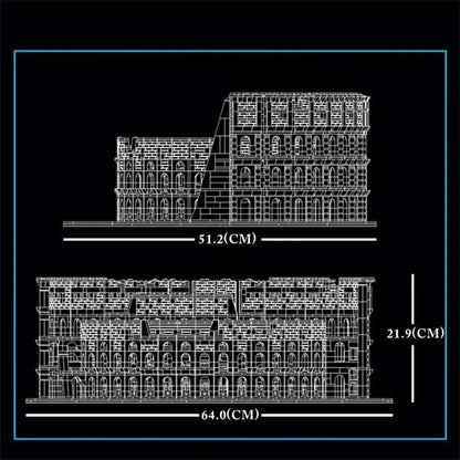 Mould King MOC Building Block Set: Rome Colosseum, Model 22002