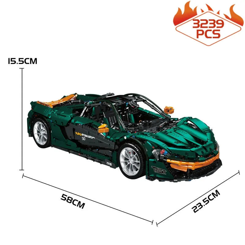 Mould King MOC Motorized Building Block Set: MOC 13091 Super Hypercar P1 Racing Car