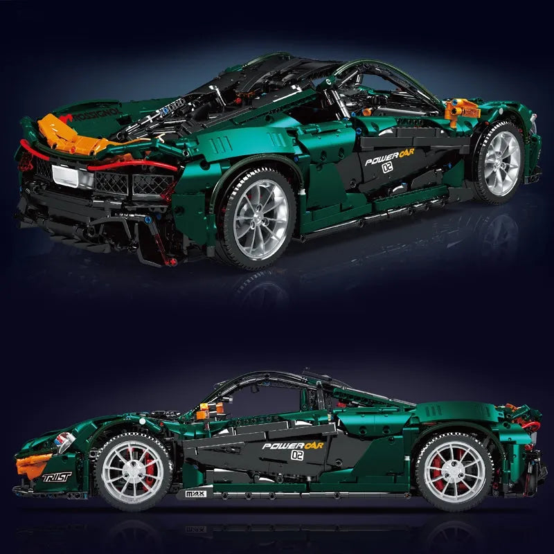Mould King MOC Motorized Building Block Set: MOC 13091 Super Hypercar P1 Racing Car