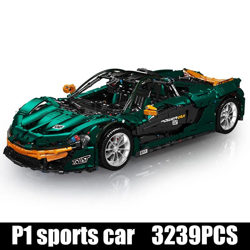 Mould King MOC Motorized Building Block Set: MOC 13091 Super Hypercar P1 Racing Car