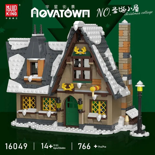 Mould King MOC Building Block Set: Christmas Cottage House MOC Expert, Model 16049