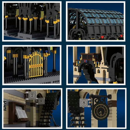 Mould King Building Block Set: Magic Train Station 12011, Model K12011