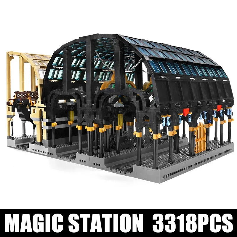 Mould King Building Block Set: Magic Train Station 12011, Model K12011