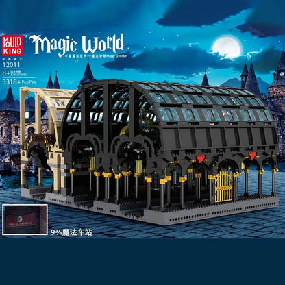 Mould King Building Block Set: Magic Train Station 12011, Model K12011