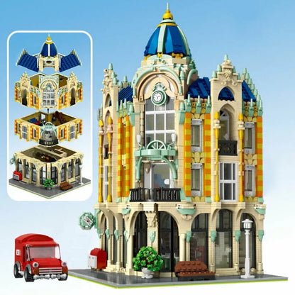 Mould King MOC Building Block Set: Experts Corner Post Office with Light, Model K16010