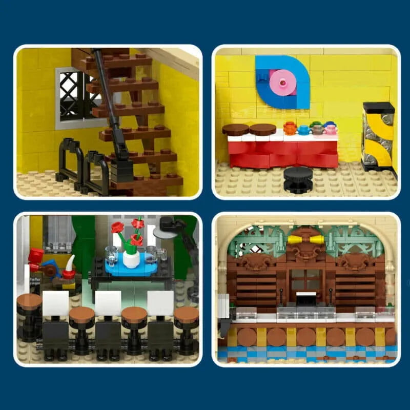 Mould King MOC Building Block Set: Experts Corner Post Office with Light, Model K16010