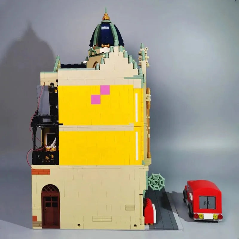 Mould King MOC Building Block Set: Experts Corner Post Office with Light, Model K16010