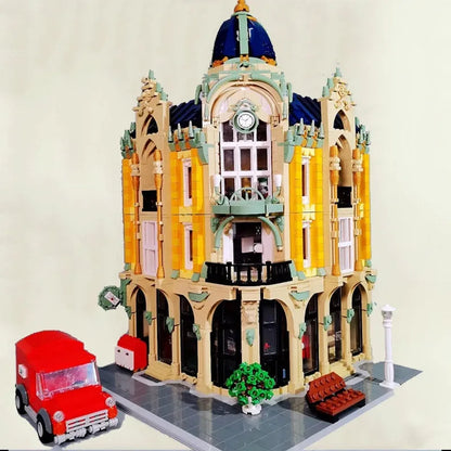 Mould King MOC Building Block Set: Experts Corner Post Office with Light, Model K16010