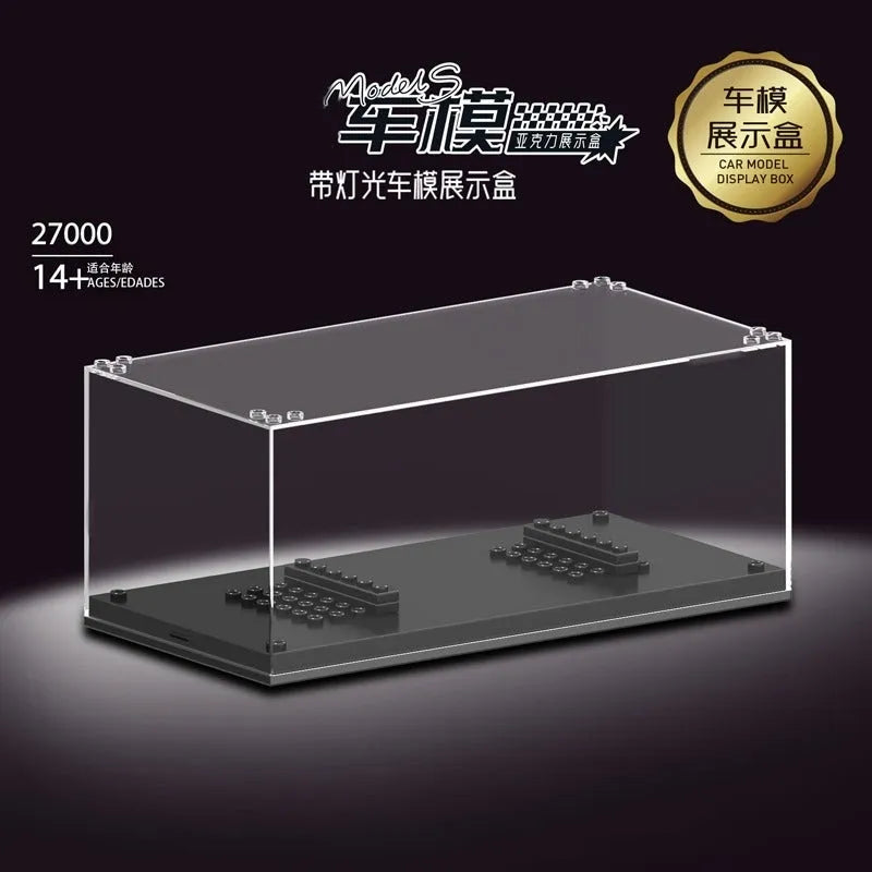 Mould King Building Block Set: Clear Display Box for Car Show Off Storage Case, Model 27000