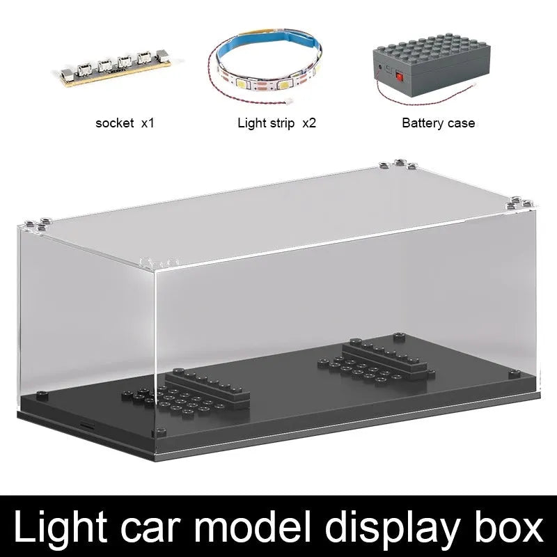 Mould King Building Block Set: Clear Display Box for Car Show Off Storage Case, Model 27000