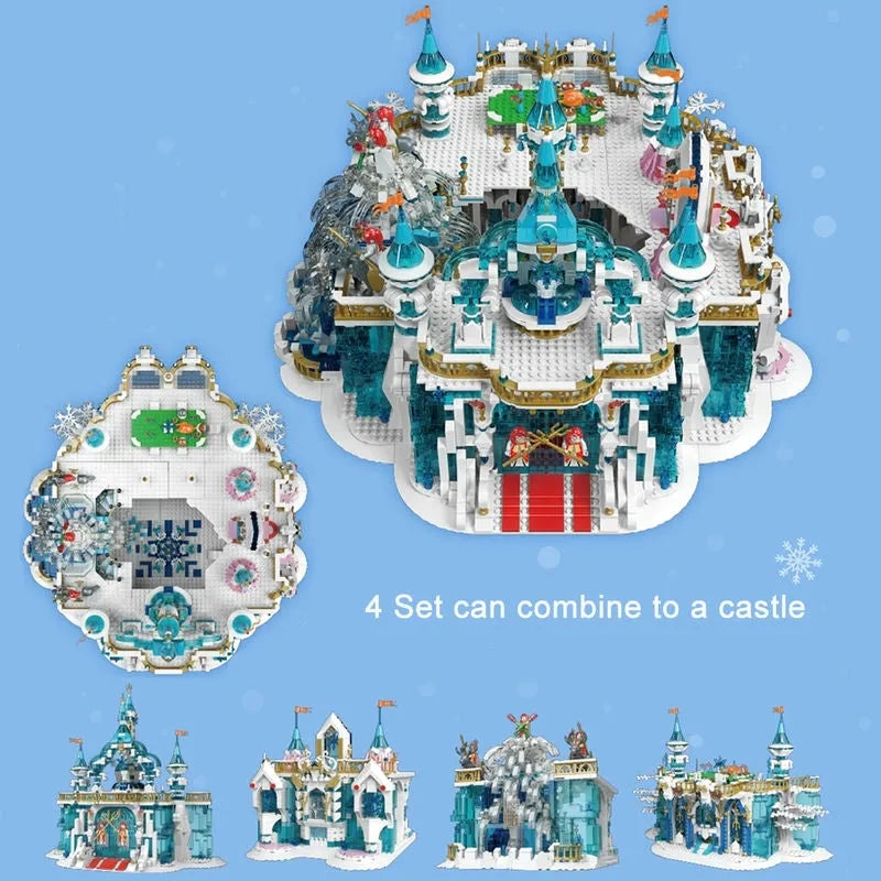 Mould King MOC Building Block Set: Princess Frozen Entrance Ice Castle
