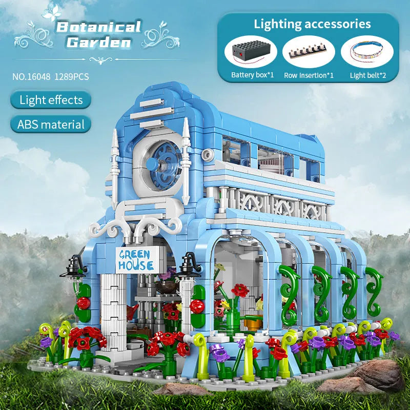 Mould King MOC Building Block Set: Botanical Garden With Lights, Model 16048