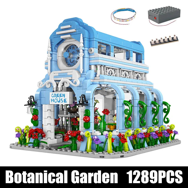 Mould King MOC Building Block Set: Botanical Garden With Lights, Model 16048