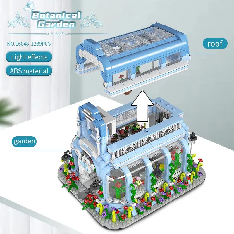 Mould King MOC Building Block Set: Botanical Garden With Lights, Model 16048