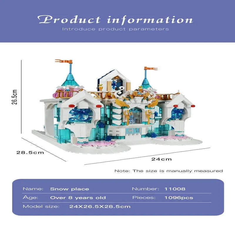 Mould King MOC Building Block Set: Princess Snow Palace Castle
