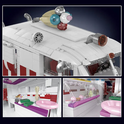 Mould King MOC Building Block Set: Ice Cream Truck 10039, Model K10039