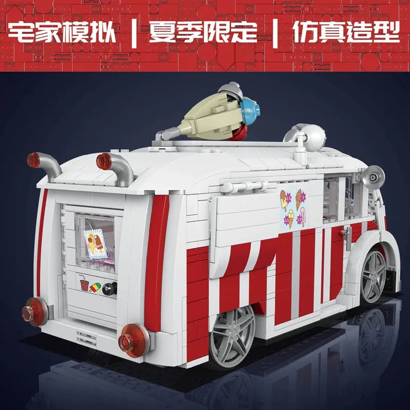 Mould King MOC Building Block Set: Ice Cream Truck 10039, Model K10039