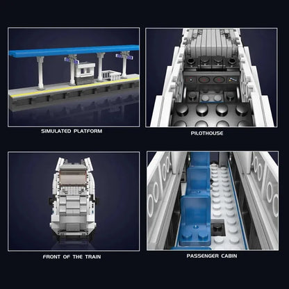 Mould King Motorized Building Block Set: High Tech RC CRH380A High Speed Train, Model K12021
