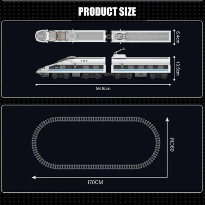 Mould King Motorized Building Block Set: High Tech RC CRH380A High Speed Train, Model K12021