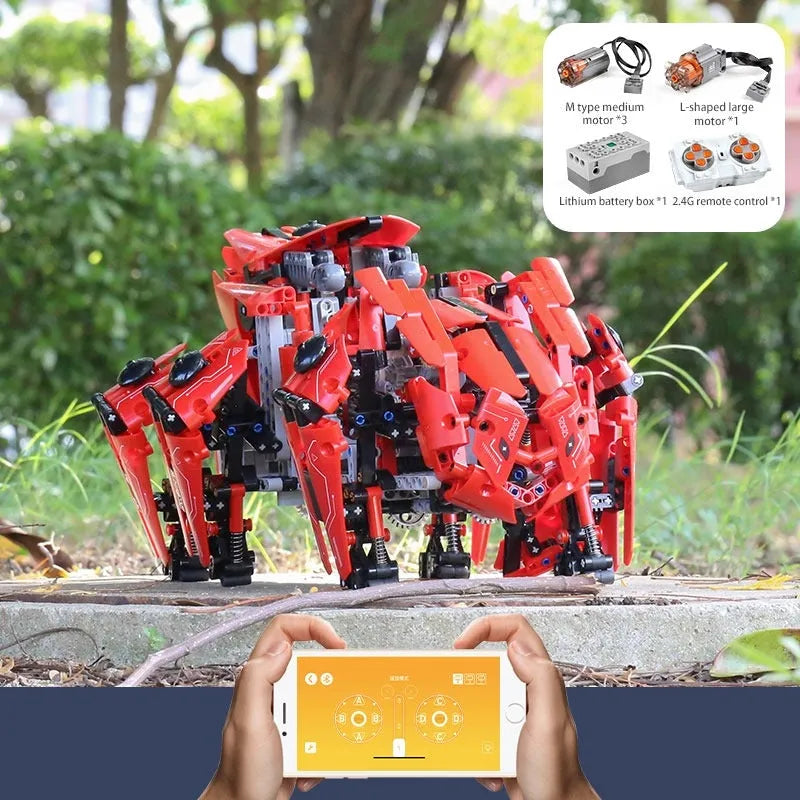 Mould King MOC Building Block Set: APP Motorized RC Walking Tank Robot, Model K20005