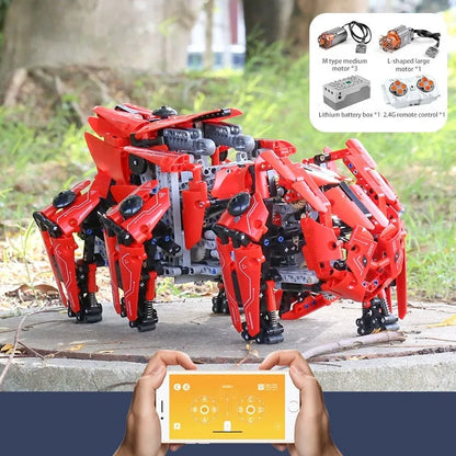 Mould King MOC Building Block Set: APP Motorized RC Walking Tank Robot, Model K20005