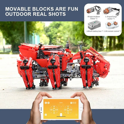 Mould King MOC Building Block Set: APP Motorized RC Walking Tank Robot, Model K20005