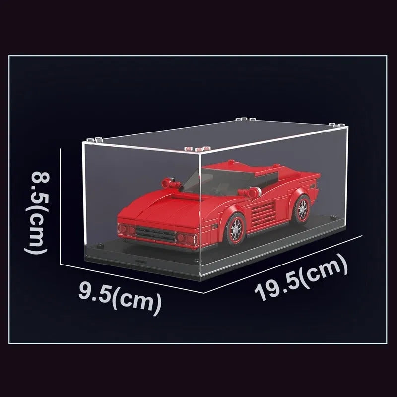 Mould King Building Block Set: Mini Ferrari Testarossa Classic Racing Sports Car 27012, Model K27012