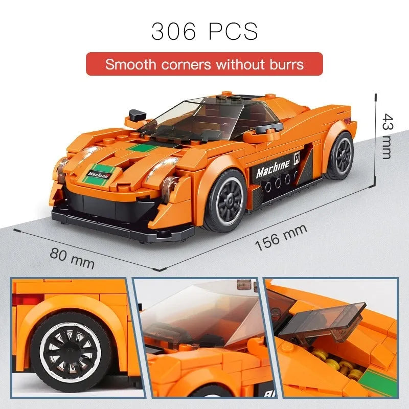 Mould King Building Block Set: Mini McLaren P1 Super Sports Racing Car 27004, Model K27004