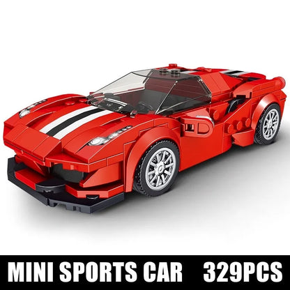 Mould King Building Block Set: Mini Super Ferrari 488 GTB Racing Sports Car 27006, Model K27006