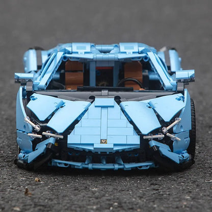 Mould King MOC Motorized Building Block Set: 13056 APP RC Racing Car Lamborghini Hyper, Model 13056PF