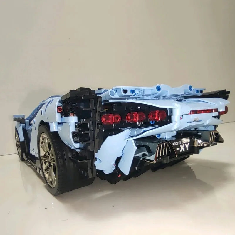 Mould King MOC Motorized Building Block Set: 13056 Roadster Lamborghini Hyper Racing Car