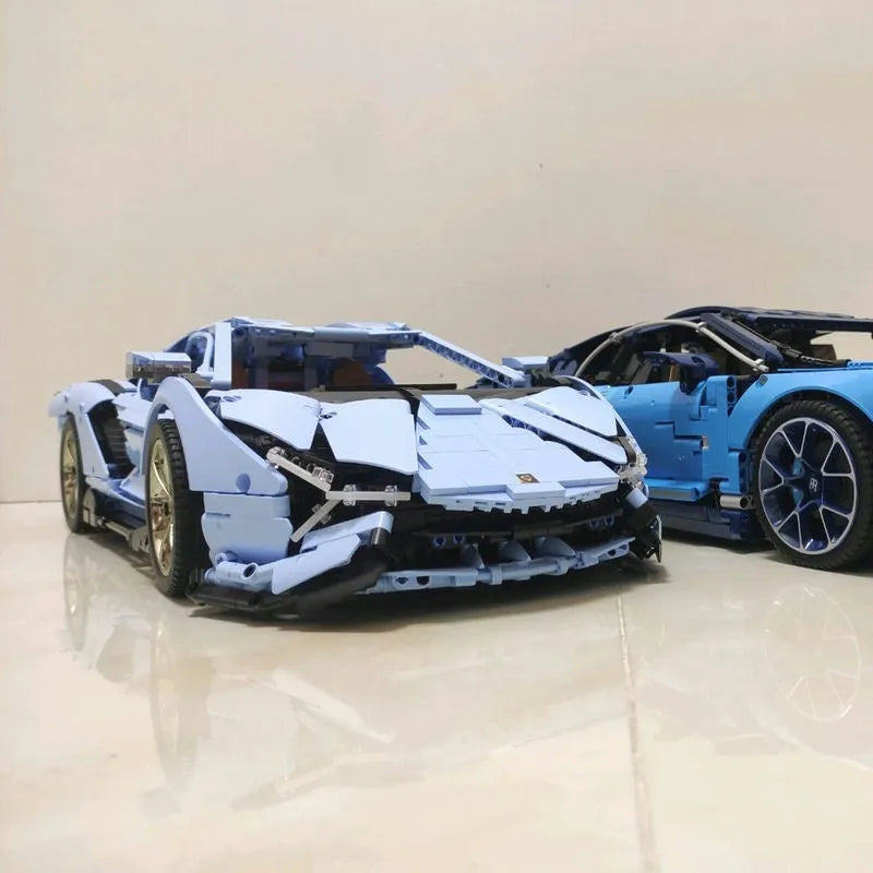 Mould King MOC Motorized Building Block Set: 13056 Roadster Lamborghini Hyper Racing Car