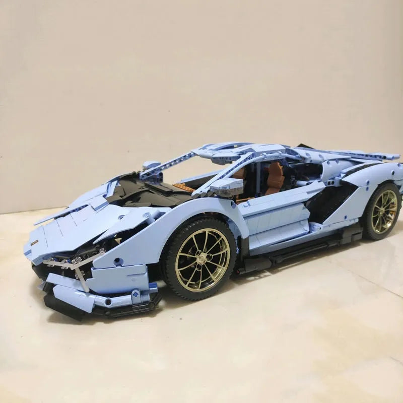 Mould King MOC Motorized Building Block Set: 13056 Roadster Lamborghini Hyper Racing Car