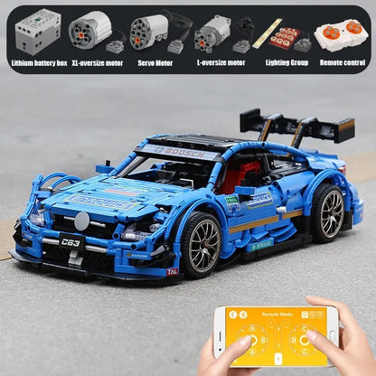 Mould King MOC Motorized Building Block Set: 13073 RC Mercedes Benz AMG C63 Racing Car, Model K13073