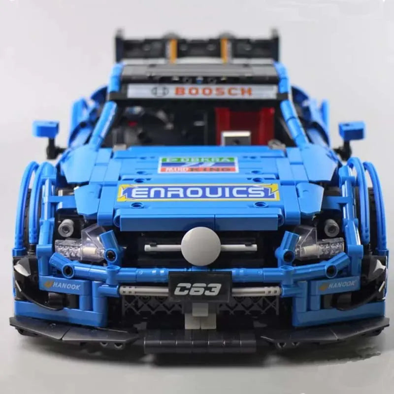 Mould King MOC Motorized Building Block Set: 13073 RC Mercedes Benz AMG C63 Racing Car, Model K13073