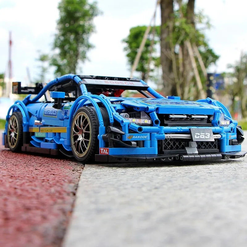 Mould King MOC Motorized Building Block Set: 13073 RC Mercedes Benz AMG C63 Racing Car, Model K13073