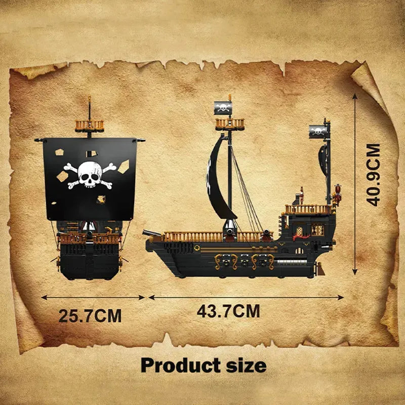 Mould King MOC Building Block Set: 13083 Pirates Of Caribbean The Seagull Ship, Model MK13083