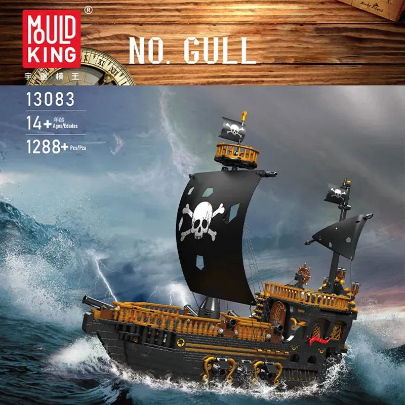 Mould King MOC Building Block Set: 13083 Pirates Of Caribbean The Seagull Ship, Model MK13083
